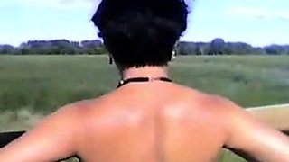 Office Worker Blows Her Boss Outdoors