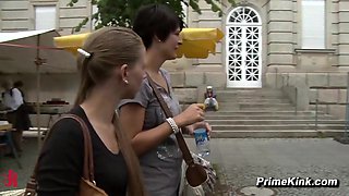 European Babe Public Bondage Sex