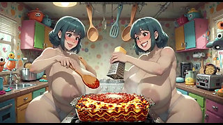 Funny Women Cooking, Ai Animation