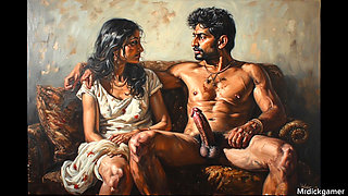 Indian wife cheating on her husband with her ex lover have some good massage and romantic fuck