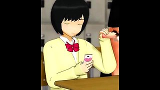 Hentai redhead gives blowjob and having sex