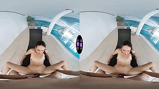 Horny girlfriend globs bathing suit and demands hot jizz on her tummy - tmwvrnet