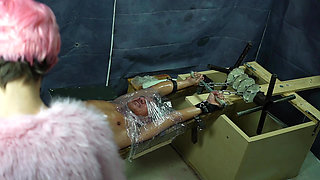 CBT on the stretching rack with Countess Sissy Boy and Lady Liana