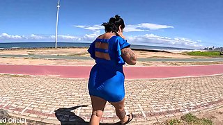 Thick Brazilian's Beach POV Ignites Brunette Oral Heat