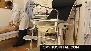 Spy cam set-up in gyno check-up room