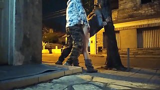 Public Sex on the Street Outdoors Caught Fucking by Police Bus Voyeurs and Trains