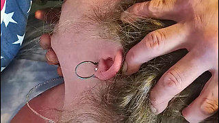 Anisleigh  getting warmed up on a pool table in view of the highway