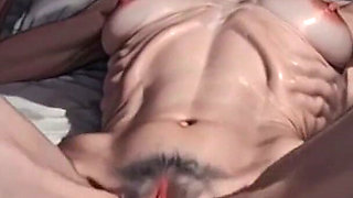 Very Old Skinny Granny Solo Session - Rubbing My Thin Hairy Wet Pussy Until I Cum