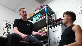 Naked fellow with a banging figure is examined in the room