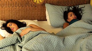 Trouble Sleeping Brunettes Eat Pussy