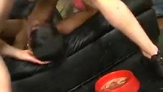 Black Ghetto Slut With Braids Getting Her Face Pounded