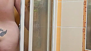 Simple Shower with My BBW Wife Turns Into Hot Sex and Ends with Cum Inside and Mutual Orgasm