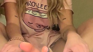 Real amateur teen plays with toys as she masturbates