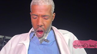 Ebony booty Nurse was fucked on the roof by a BBC doctor