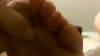 Friend Allowed Me to Fuck Her Feet While She's Playing