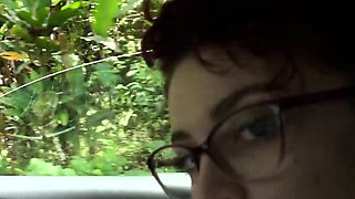 Busty amateur teen outdoor hardcore facial action