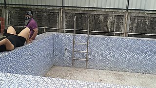 Indian Telugu Romantic Couple Enjoying Sucking Doggy Style Hard-core Fucking in Swimming Pool Telugu-fuckers