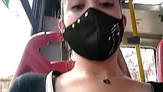 Sara Squirts In The Bus