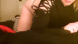 Sexymary as a Cute and Rough Cat Is Blowing a Long Cock Until Great Cumshot