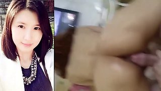 Korean old lady Kim Hye Sun gives a blowjob and cums doggy style