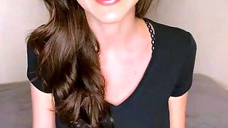 Amateur Teen with Huge Dildo Masturbating on Webcam