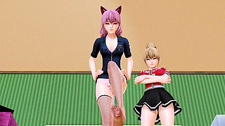 A Night with Two Cats - 3D Hentai