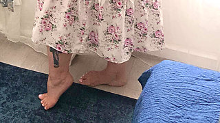 Real Big ass Milf gets undressed for BBC Lover. Interracial naughty play.