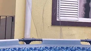 Your Slut Neighbor Showing Herself in the Pool