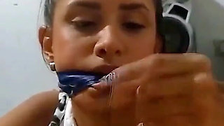 Eva in: Cleave Gagged 19 Year-old Slut Jerks You off and Gets Cum on Face (and She Didn't Enjoy It)