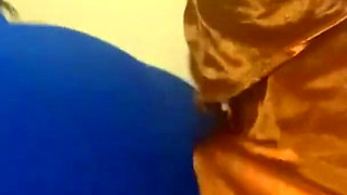 Dirty Diana gets fucked in her long blue dress