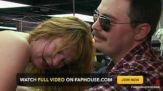 Strangers Get Handsy: a Slutty Redhead Gets DP'd by Dicks on Sticks in Public!