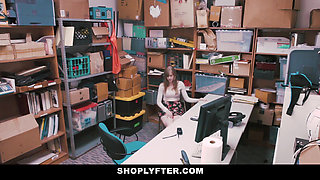 Interracial security officer disciplines teen shoplifter Dolly Leigh