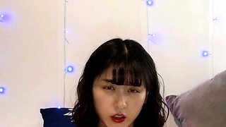 Horny japanese teen satomi stuffs herself with toy