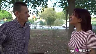 Valeria vs. Don Jorge: Amateur Redhead Takes On Experienced Senior's Big Dick!