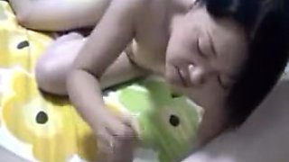 Asian chick takes willingly hot facial cumshots