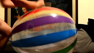 Twink Humping His Big Inflatable Ball
