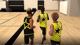 Natural big tit teen in a visual novel gets down in cowgirl and more