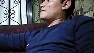 Latina Curly GF Sloppy Blowjob & Deepthroat Until He Cums