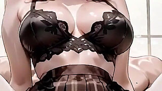 Bathtub Brunette Beauty in Black Lingerie Passionate Doggy with Massive Creamy Finish