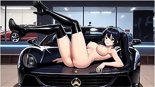 Hot Car-show - Anime-hentai (**ai-created) With Hentai Anime