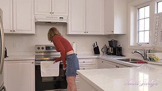 Housewife Alby Strips & Masturbates in the Kitchen