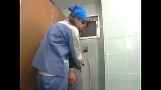 Asian toilet attendant enters the wrong part1