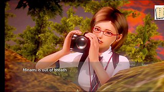 Waifu Academy episode featuring busty anime girls in steamy 3D action