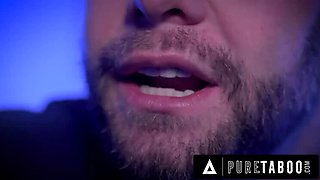 Hailey Rose Gets Cum Facial From Stepdad & Stepbrother After Being Caught - Big Tits MMF Threesome