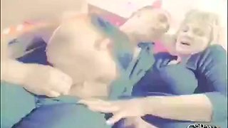 Granny Lauren Threesome: Big Tits, Blowjob  Milf Porn