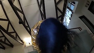 Shiny Cameltoe Tease, Hard Spanking, Deep Blowjobs & Rough Doggy With Double Cumshot