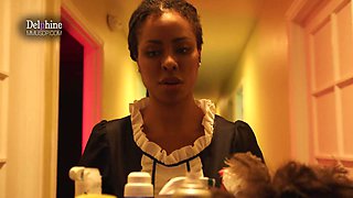 Delphine Films - Horny maid Kira Noir fucks with a horny hotel resident