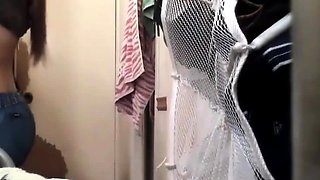 My stepdaughter naked in bathroom (hidden cam)