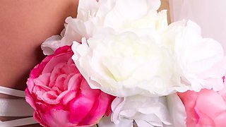 Sexy bride exposed amazing natural body