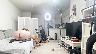Amateur BBW filmed during casting when she rides cock like a slut